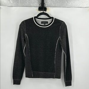rag & bone Black and White Crew Neck Sweater